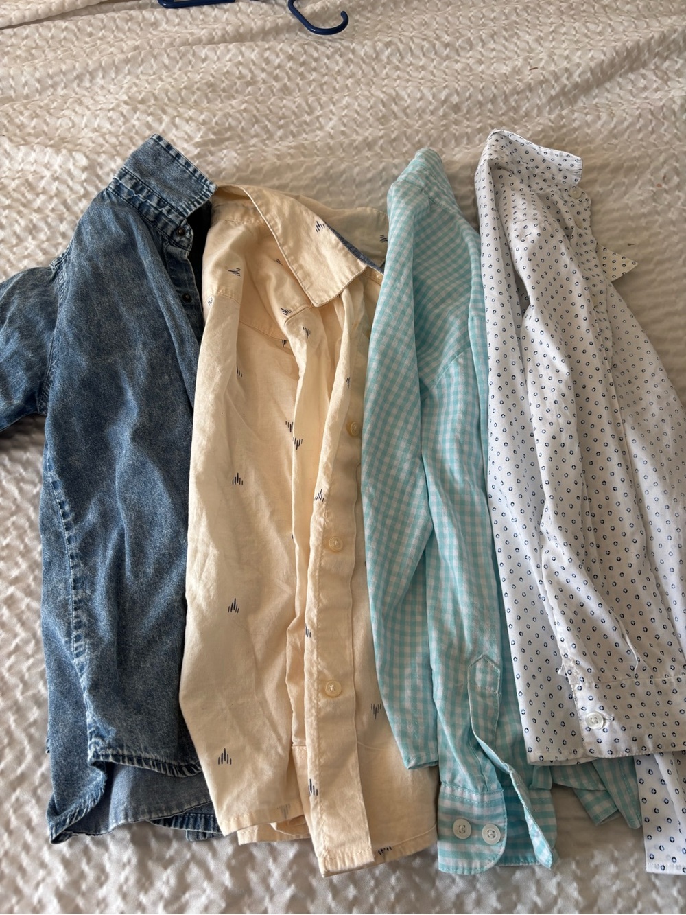 Boys  Light Blue Gingham Button-Up Shirt - Classic Casual